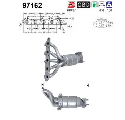 Catalytic Converter Volvo S80 I · Volvo V70 II · Volvo S60 I