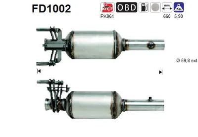 Soot/Particulate Filter, exhaust system Mercedes-Benz SPRINTER 3-t Van · Mercedes-Benz SPRINTER 3-t Platform/Chassis · Mercedes-Benz SPRINTER 3-t Bus