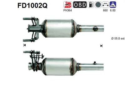 Soot/Particulate Filter, exhaust system Mercedes-Benz SPRINTER 3-t Van · Mercedes-Benz SPRINTER 3-t Platform/Chassis · Mercedes-Benz SPRINTER 3-t Bus