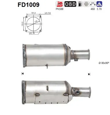 Soot/Particulate Filter, exhaust system Peugeot 406 · Peugeot 406 Break · Peugeot 406 Coupe