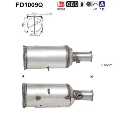 Soot/Particulate Filter, exhaust system Peugeot 406 · Peugeot 406 Break · Peugeot 406 Coupe
