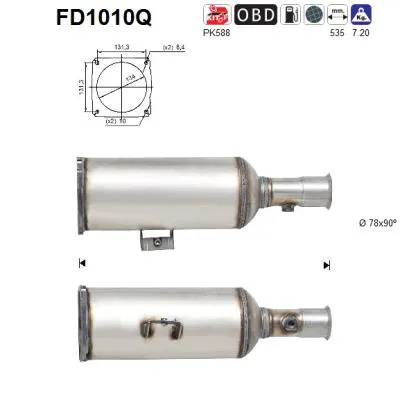 Soot/Particulate Filter, exhaust system Peugeot 807 · Citroën C8 · Lancia PHEDRA