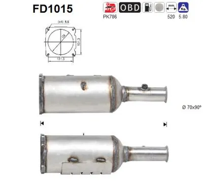 Soot/Particulate Filter, exhaust system Peugeot 307 · Peugeot 307 Break · Peugeot 307 SW
