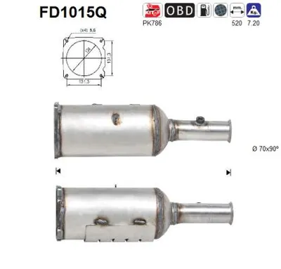 Soot/Particulate Filter, exhaust system Peugeot 307 · Peugeot 307 Break · Peugeot 307 SW