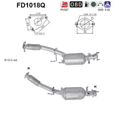 Soot/Particulate Filter, exhaust system Nissan QASHQAI I · Renault KOLEOS I