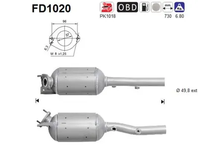 Soot/Particulate Filter, exhaust system Renault SCÉNIC II · Renault MEGANE II Coupé-Cabriolet · Renault MEGANE II Saloon