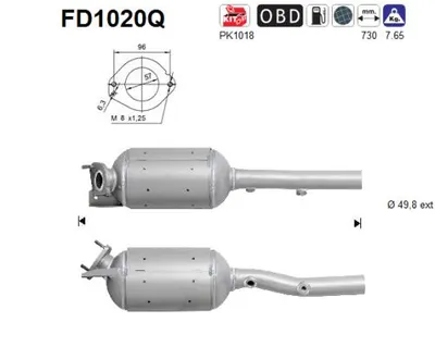Soot/Particulate Filter, exhaust system Renault SCÉNIC II · Renault MEGANE II Coupé-Cabriolet · Renault MEGANE II Saloon