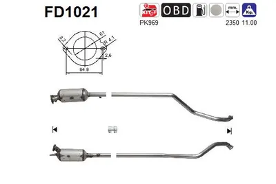 Soot/Particulate Filter, exhaust system Renault LAGUNA II · Renault LAGUNA II Grandtour