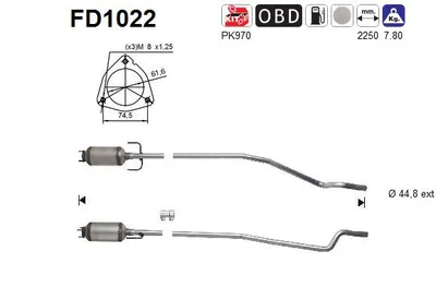Soot/Particulate Filter, exhaust system Opel COMBO Tour · Opel COMBO Box Body/MPV · Vauxhall COMBO Mk II Box Body/MPV
