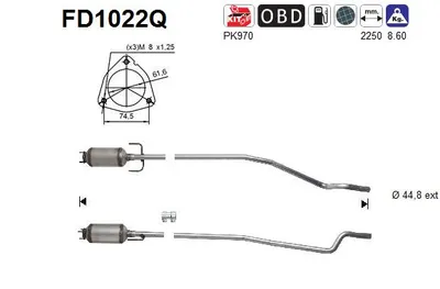 Soot/Particulate Filter, exhaust system Opel COMBO Tour · Opel COMBO Box Body/MPV · Vauxhall COMBO Mk II Box Body/MPV