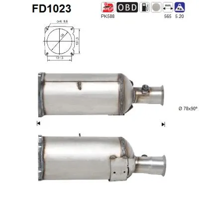 Soot/Particulate Filter, exhaust system Citroën C4 PICASSO I MPV · Citroën C4 GRAND PICASSO I