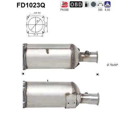 Soot/Particulate Filter, exhaust system Citroën C4 PICASSO I MPV · Citroën C4 GRAND PICASSO I