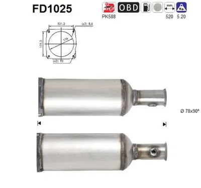 Soot/Particulate Filter, exhaust system Citroën C6 · Peugeot 407 Coupe · Peugeot 407