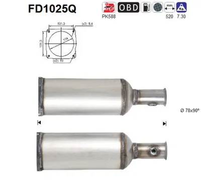 Soot/Particulate Filter, exhaust system Citroën C6 · Peugeot 407 Coupe · Peugeot 407