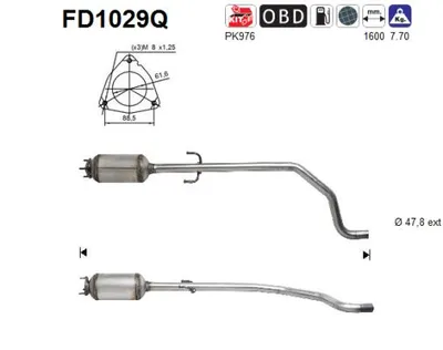 Soot/Particulate Filter, exhaust system Opel CORSA D Hatchback Van · Opel CORSA D · Vauxhall CORSA Mk III