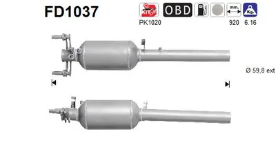 Soot/Particulate Filter, exhaust system Mercedes-Benz VIANO · Mercedes-Benz VITO / MIXTO Van · Mercedes-Benz VITO Bus