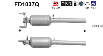 Soot/Particulate Filter, exhaust system Mercedes-Benz VIANO · Mercedes-Benz VITO / MIXTO Van · Mercedes-Benz VITO Bus