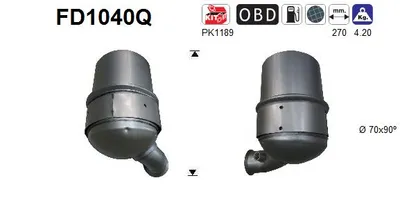 Soot/Particulate Filter, exhaust system Citroën C4 II · Peugeot 508 I · Peugeot 508 SW I