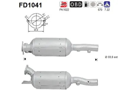 Soot/Particulate Filter, exhaust system Renault ESPACE IV