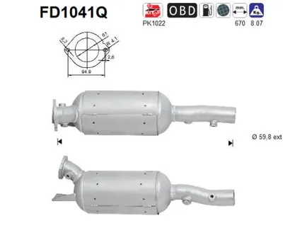 Soot/Particulate Filter, exhaust system Renault ESPACE IV
