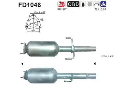 Soot/Particulate Filter, exhaust system Fiat 500 · Fiat PANDA Hatchback Van · Fiat PANDA
