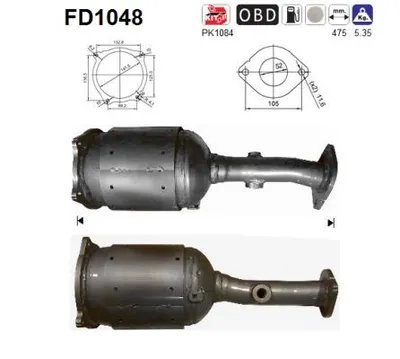 Soot/Particulate Filter, exhaust system Nissan QASHQAI I