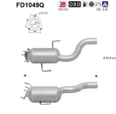 Soot/Particulate Filter, exhaust system Porsche CAYENNE