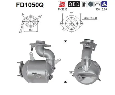 Soot/Particulate Filter, exhaust system Toyota VERSO S · Subaru TREZIA · Toyota YARIS