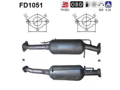 Soot/Particulate Filter, exhaust system Ford KUGA I