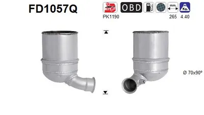 Soot/Particulate Filter, exhaust system Peugeot 208 I · Citroën DS3 · Citroën C3 I