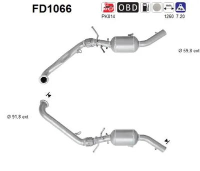 Soot/Particulate Filter, exhaust system Mercedes-Benz A-CLASS · Mercedes-Benz B-CLASS Sports Tourer