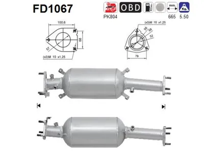 Soot/Particulate Filter, exhaust system Honda CR-V III