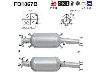 Soot/Particulate Filter, exhaust system Honda CR-V III