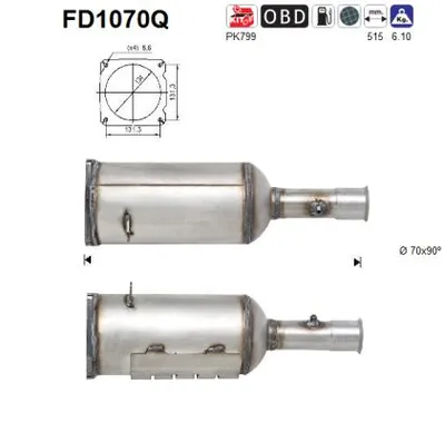 Soot/Particulate Filter, exhaust system Peugeot 308 CC · Citroën C4 I · Citroën C4 Coupe