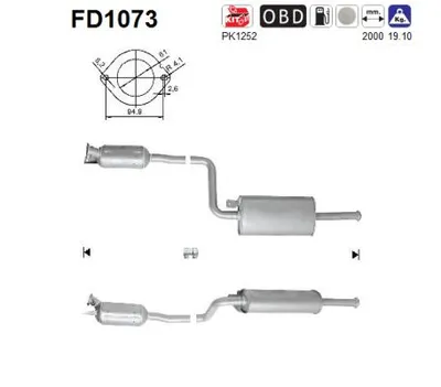 Soot/Particulate Filter, exhaust system Renault ESPACE IV