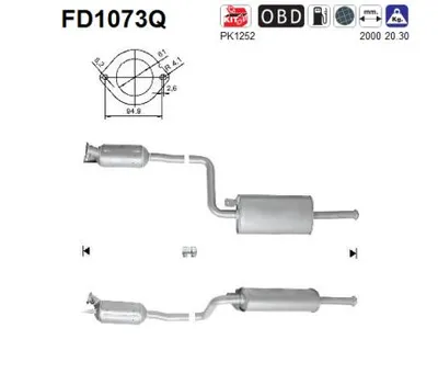 Soot/Particulate Filter, exhaust system Renault ESPACE IV