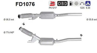 Soot/Particulate Filter, exhaust system Vw TRANSPORTER T5 Bus · Vw MULTIVAN T5 · Vw TRANSPORTER T5 Van