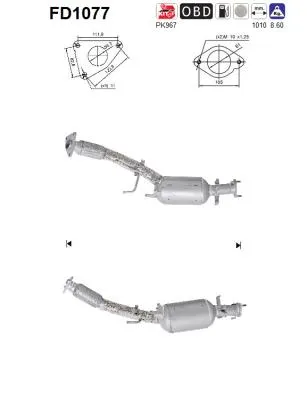 Soot/Particulate Filter, exhaust system Nissan QASHQAI I · Renault KOLEOS I · Nissan QASHQAI I VAN