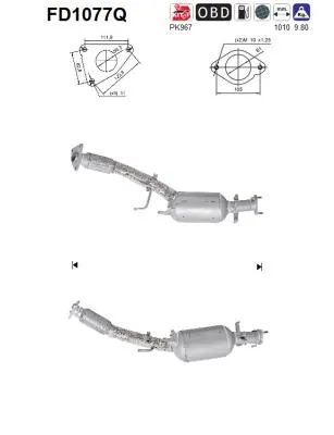 Soot/Particulate Filter, exhaust system Nissan QASHQAI I · Renault KOLEOS I · Nissan QASHQAI I VAN