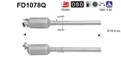 Soot/Particulate Filter, exhaust system Mercedes-Benz VIANO · Mercedes-Benz VITO / MIXTO Van · Mercedes-Benz VITO Bus