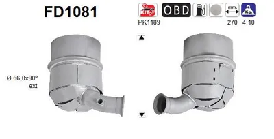 Soot/Particulate Filter, exhaust system Peugeot EXPERT TEPEE · Peugeot EXPERT Van · Peugeot EXPERT Platform/Chassis