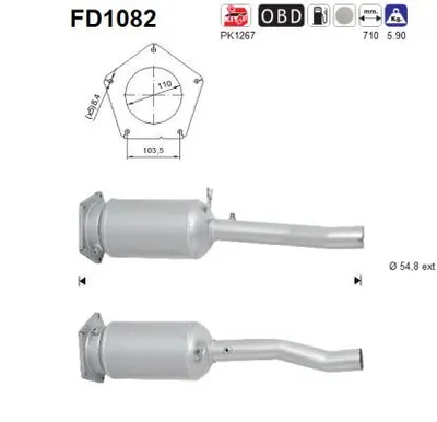 Soot/Particulate Filter, exhaust system Vw SHARAN · Seat ALHAMBRA