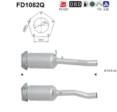 Soot/Particulate Filter, exhaust system Vw SHARAN · Seat ALHAMBRA
