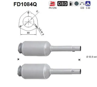 Soot/Particulate Filter, exhaust system Fiat GRANDE PUNTO · Alfa Romeo MITO · Fiat GRANDE PUNTO Van