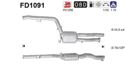 Soot/Particulate Filter, exhaust system Mercedes-Benz E-CLASS · Mercedes-Benz E-CLASS T-Model · Mercedes-Benz CLS