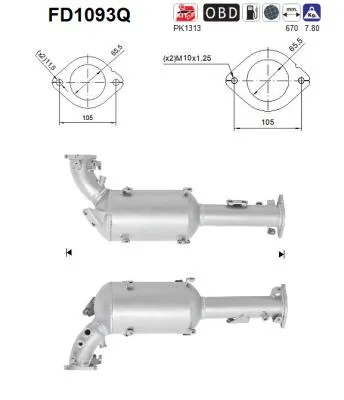 Soot/Particulate Filter, exhaust system Nissan NAVARA NP300 · Nissan PATHFINDER III · Nissan NAVARA NP300 Platform/Chassis