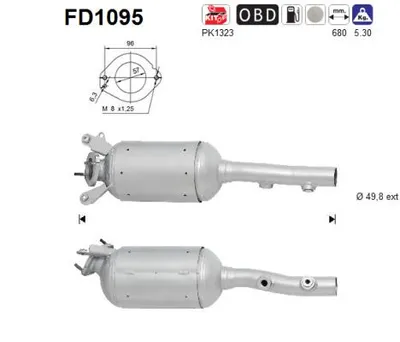Soot/Particulate Filter, exhaust system Renault SCÉNIC II · Renault MEGANE II · Renault GRAND SCÉNIC II