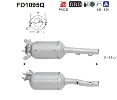 Soot/Particulate Filter, exhaust system Renault SCÉNIC II · Renault MEGANE II · Renault GRAND SCÉNIC II