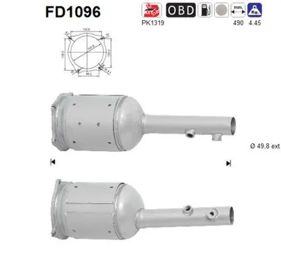 Soot/Particulate Filter, exhaust system Renault KANGOO / GRAND KANGOO II · Renault KANGOO Express · Renault KANGOO BE BOP