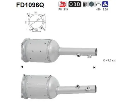 Soot/Particulate Filter, exhaust system Renault KANGOO / GRAND KANGOO II · Renault KANGOO Express · Renault KANGOO BE BOP